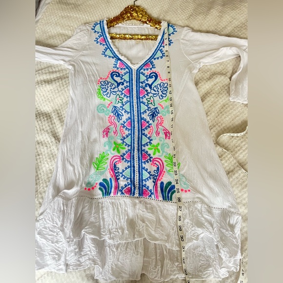 Lilly Pulitzer Tavvy beach pool coverup embroidered boho - Picture 10 of 10